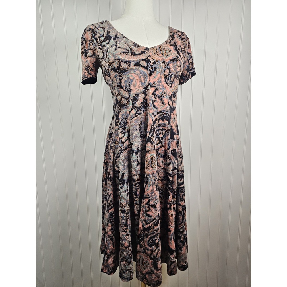 Peruvian Connection Paisley Pima Cotton Fit And Flare Dress Women's Size XS